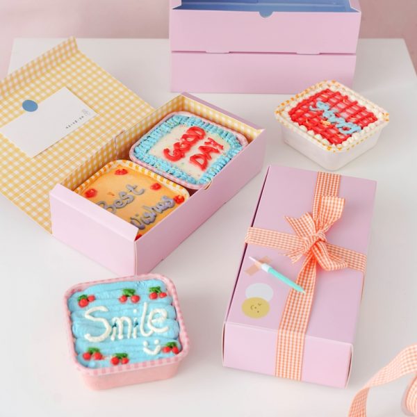 Beatiful cake box, cake box with ribbon Cake box supplier, box