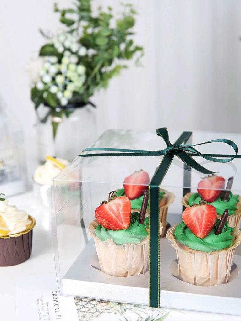 clear cupcake box,PET cupcake box,clear cupcake packaging Cake box